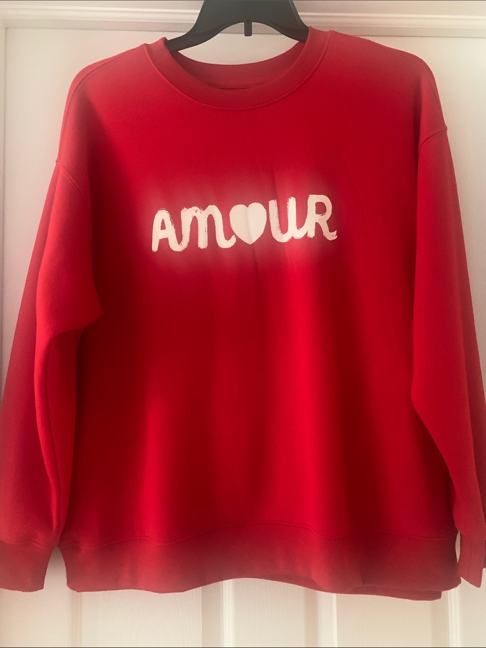 Sonoma Red 'Amour' Heart Graphic Crewneck Sweatshirt
